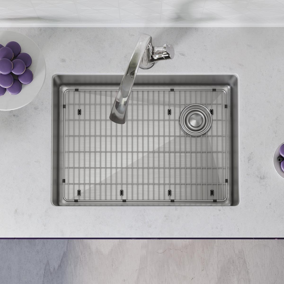 stainless steel single bowl undermount sink kit