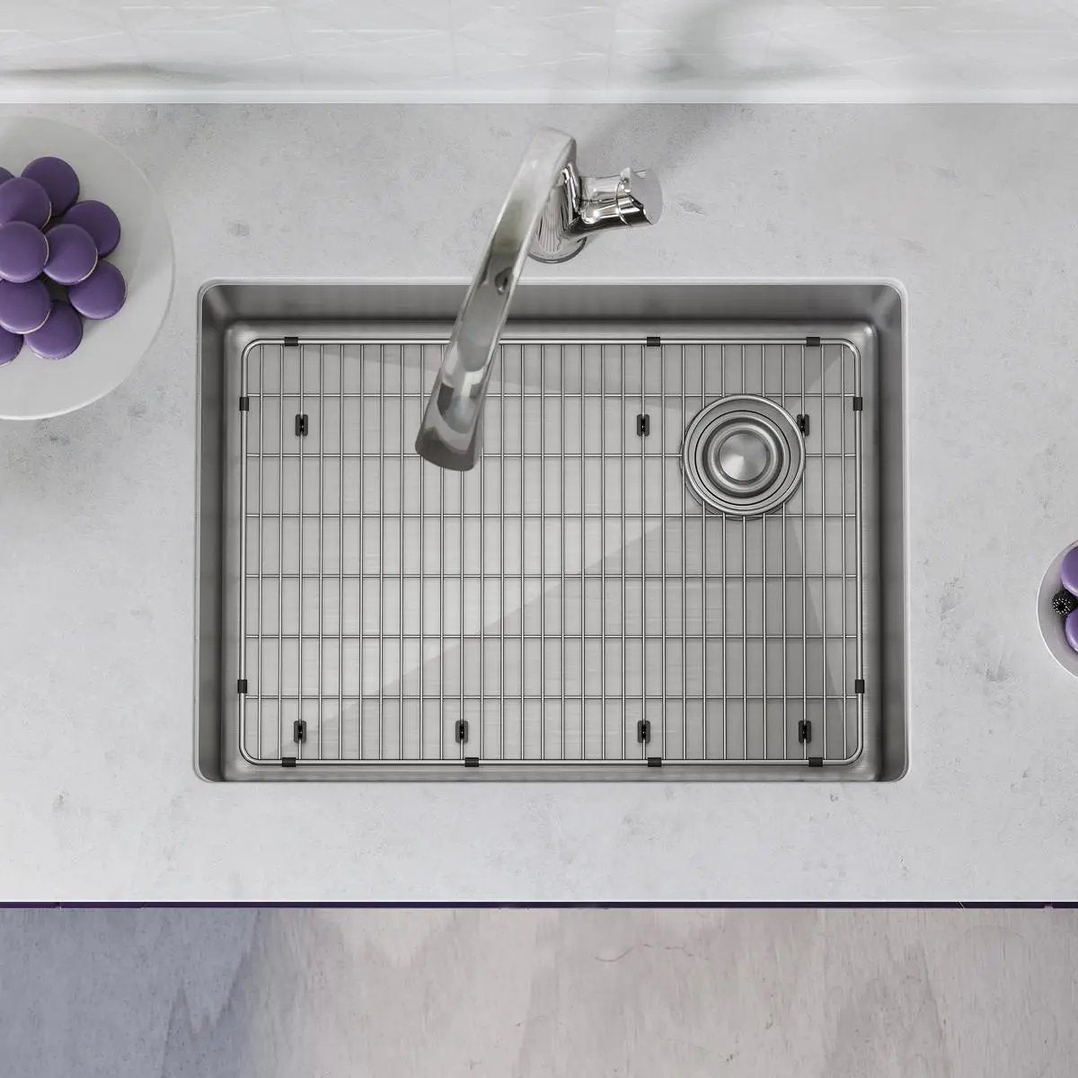 stainless steel single bowl undermount sink kit