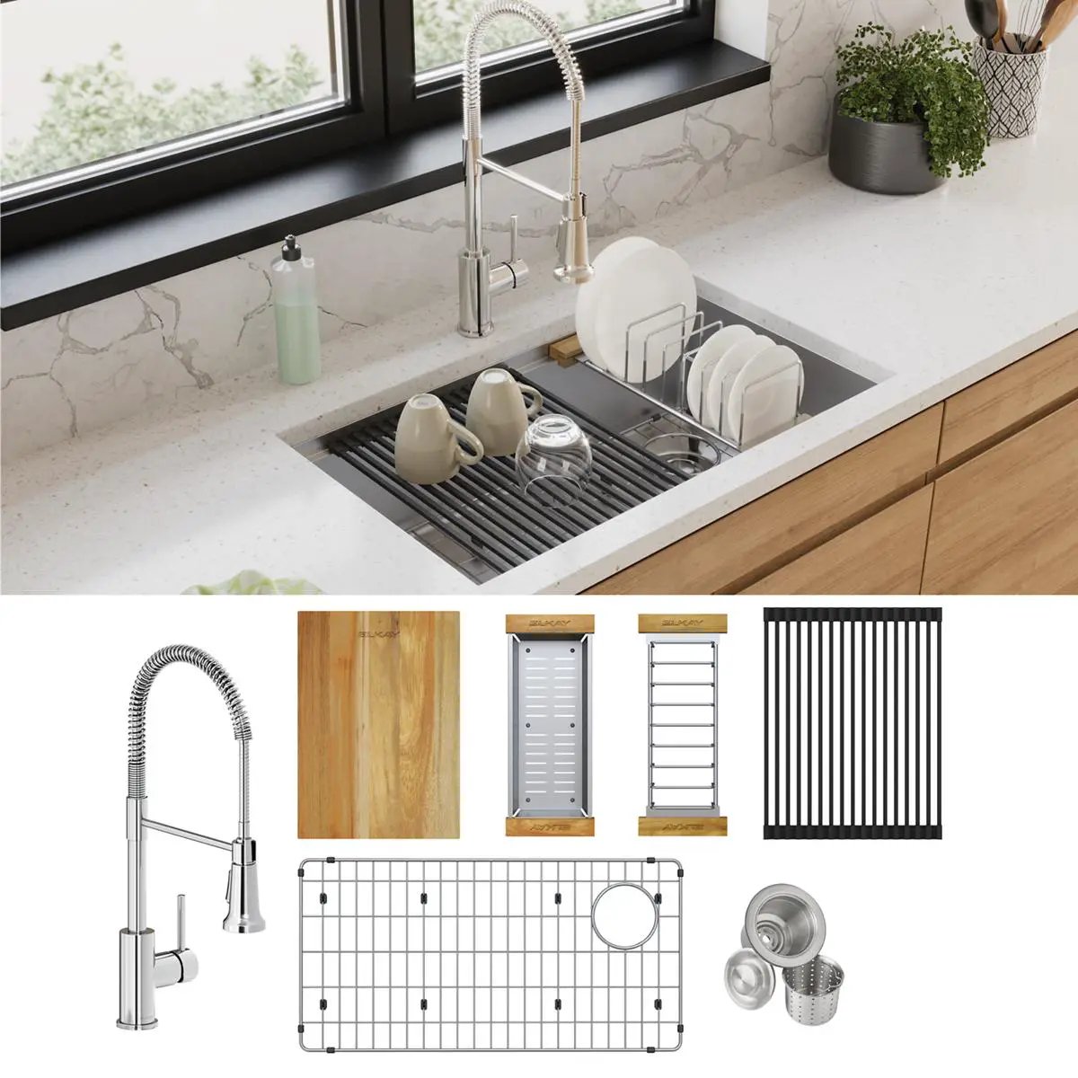 polished satin single bowl undermount sink