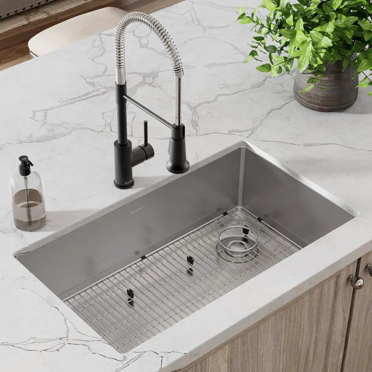 polished satin single bowl undermount sink
