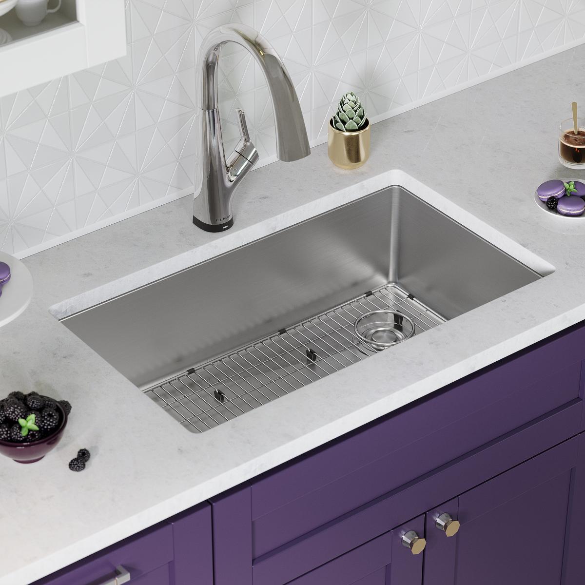 stainless steel single bowl undermount sink kit