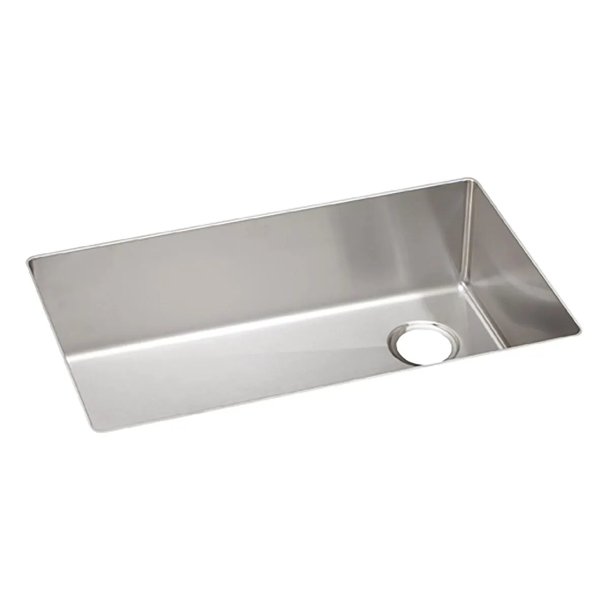 polished satin single bowl undermount sink