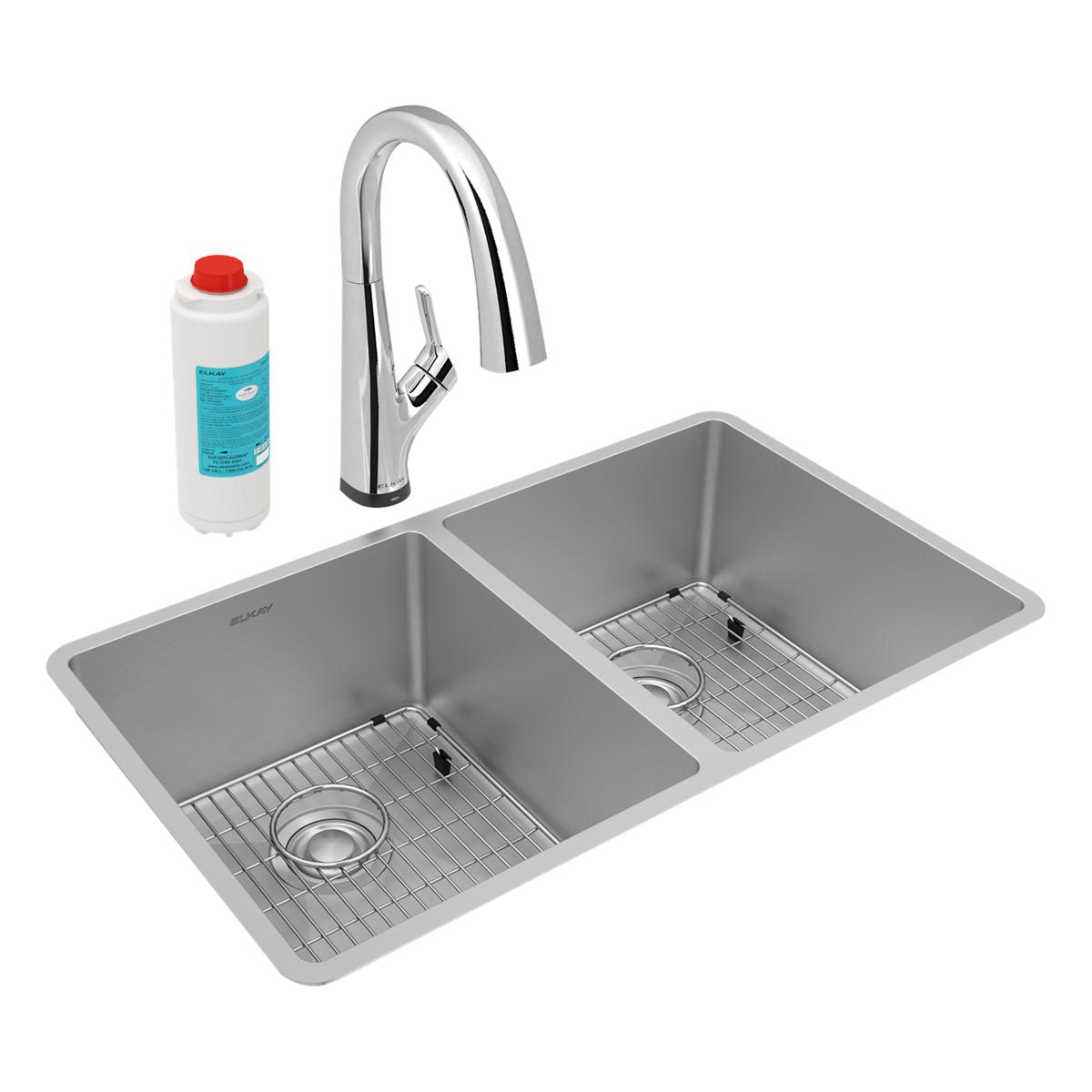stainless steel equal double bowl undermount sink kit