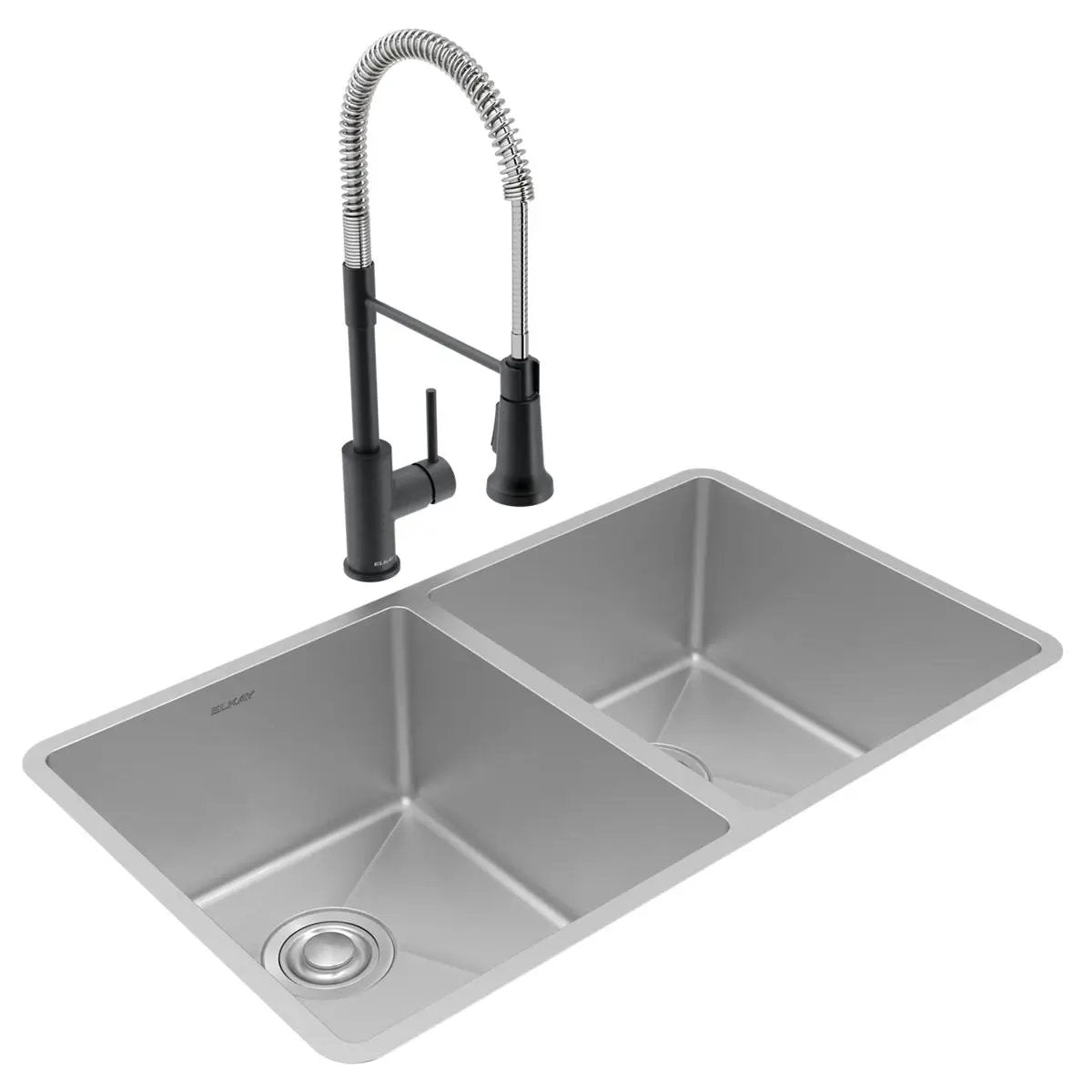 polished satin equal double bowl undermount sink