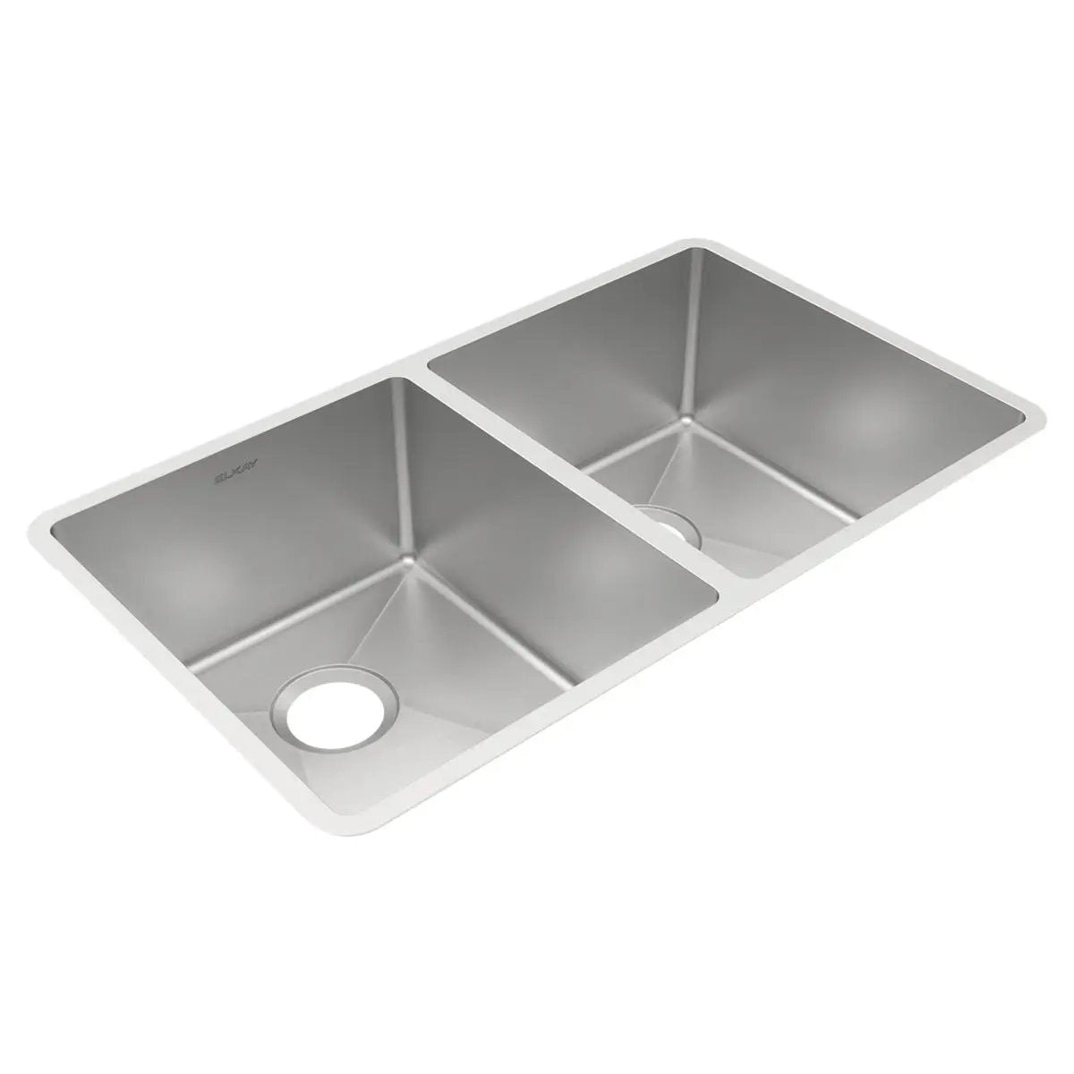 polished satin equal double bowl undermount sink