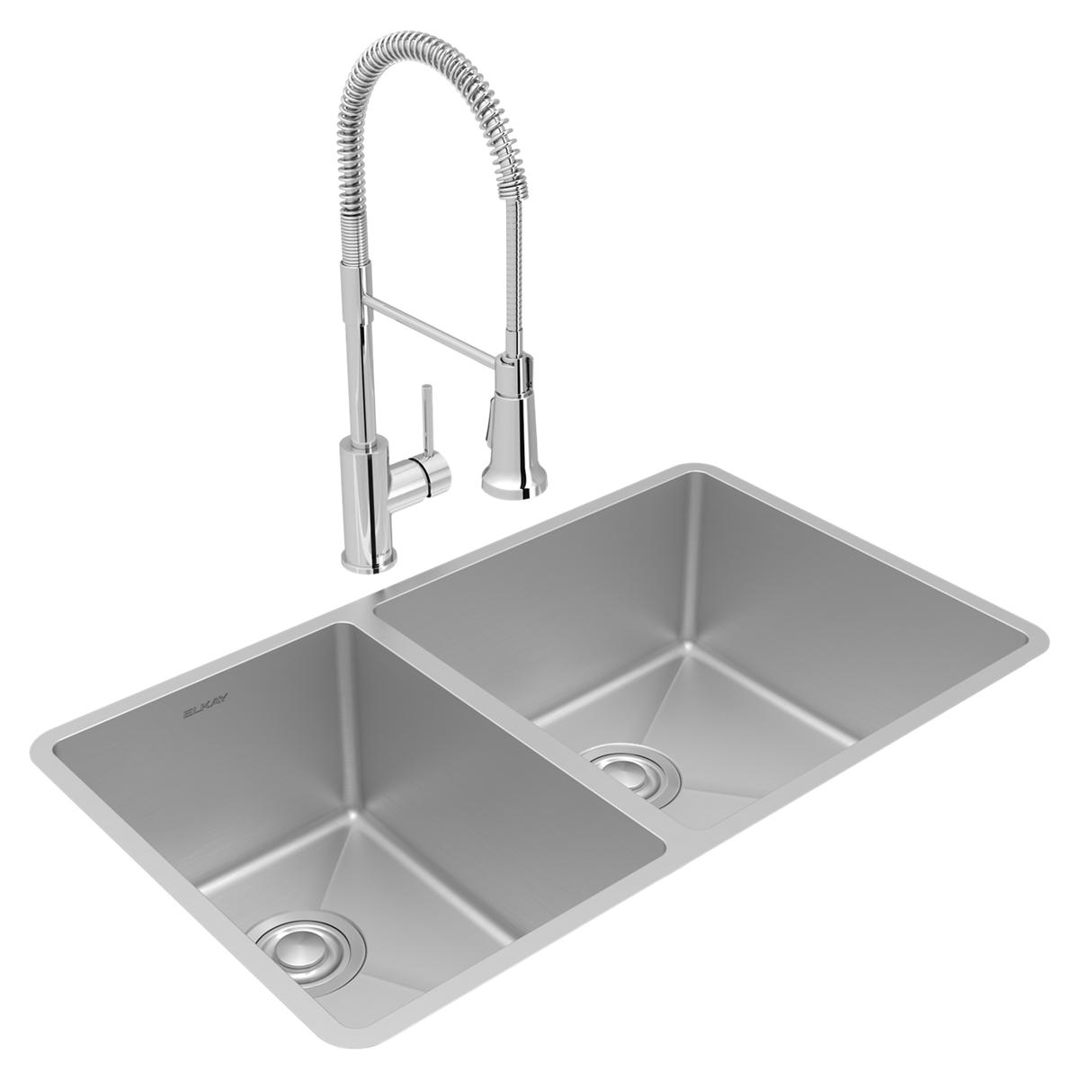polished satin double bowl undermount sink