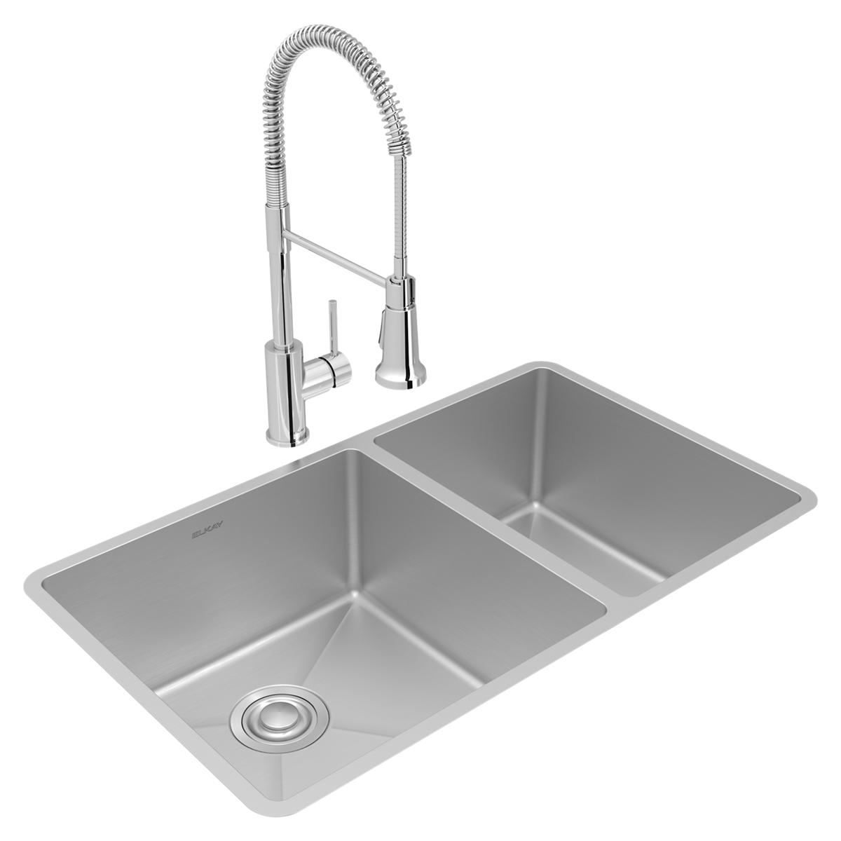 polished satin double bowl undermount sink