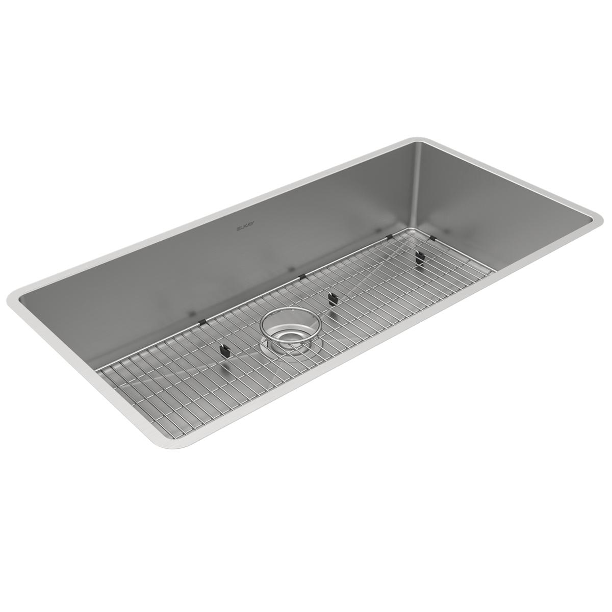 polished satin single bowl undermount sink kit