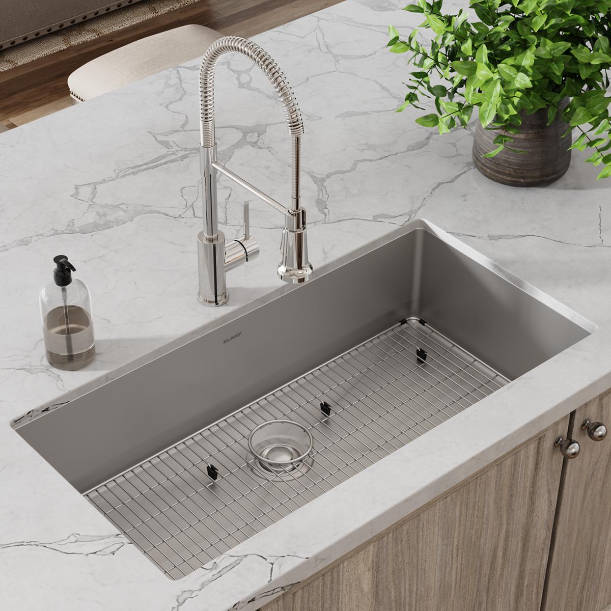 polished satin single bowl undermount sink