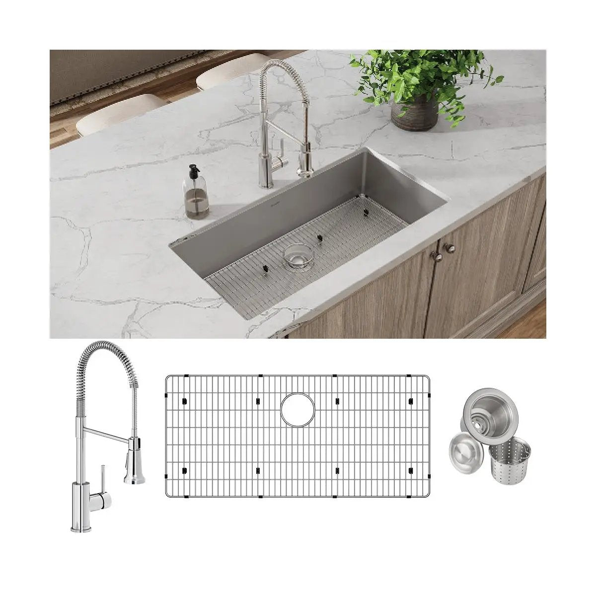 polished satin single bowl undermount sink