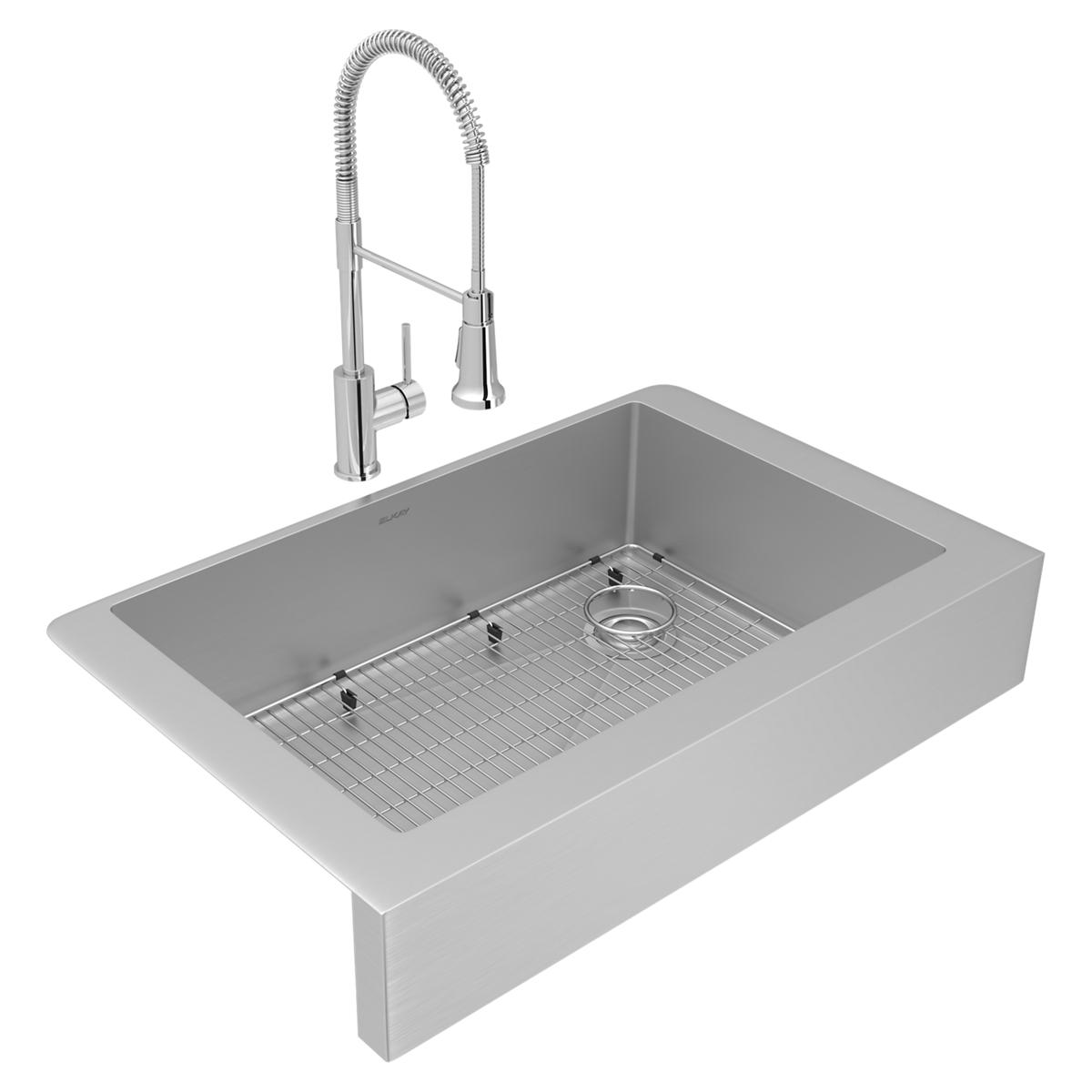 polished satin single bowl farmhouse sink