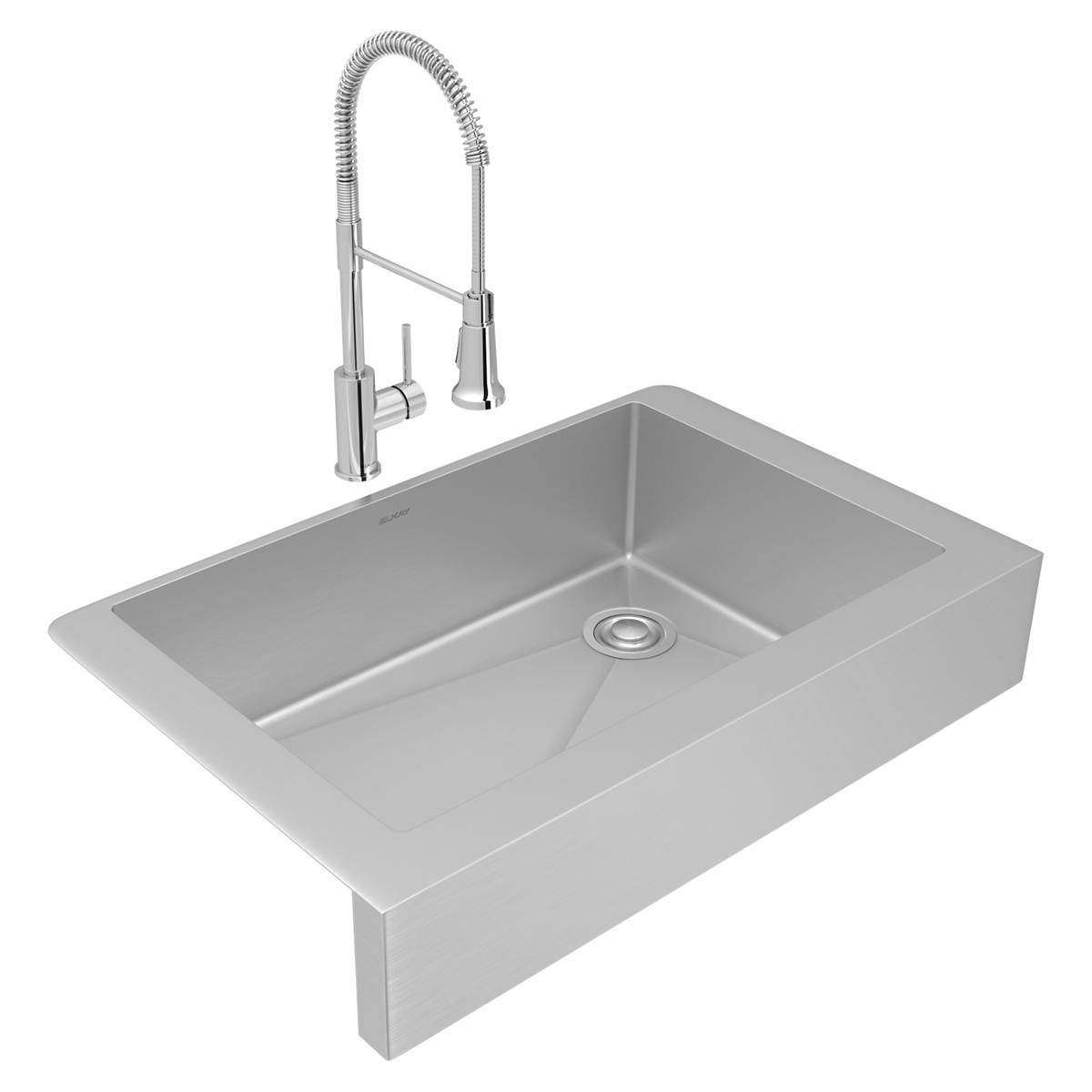 polished satin single bowl farmhouse sink