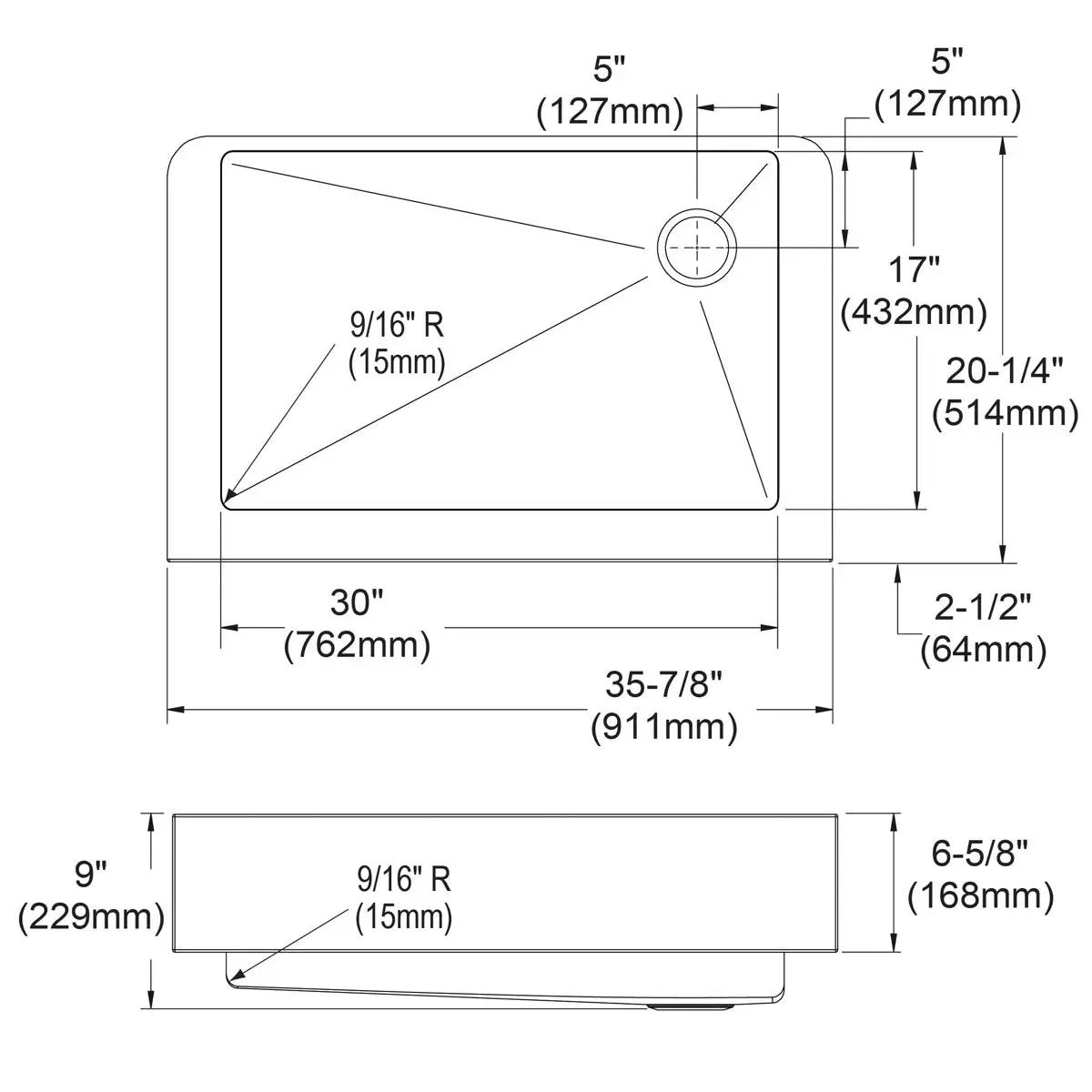 polished satin single bowl farmhouse sink kit