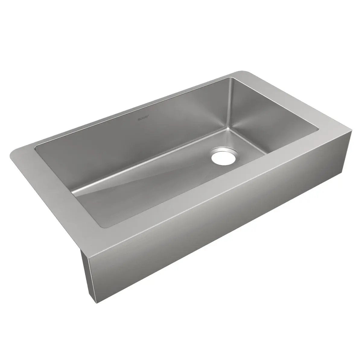 polished satin single bowl farmhouse sink