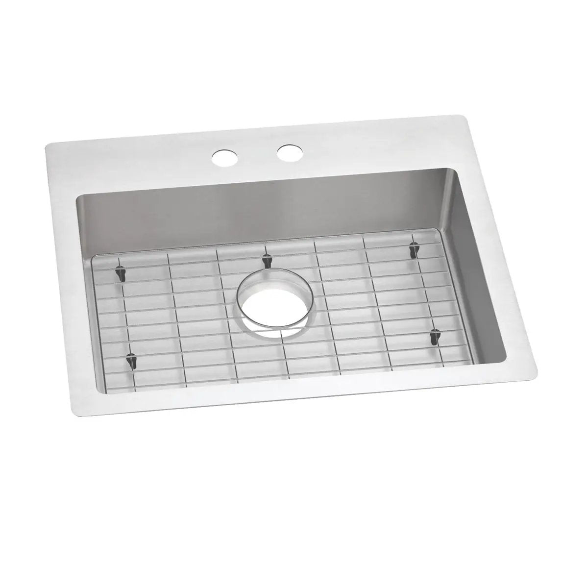 Elkay Crosstown 18 Gauge 25" x 22" x 6" Single Bowl Dual Mount ADA Sink Kit by Elkay