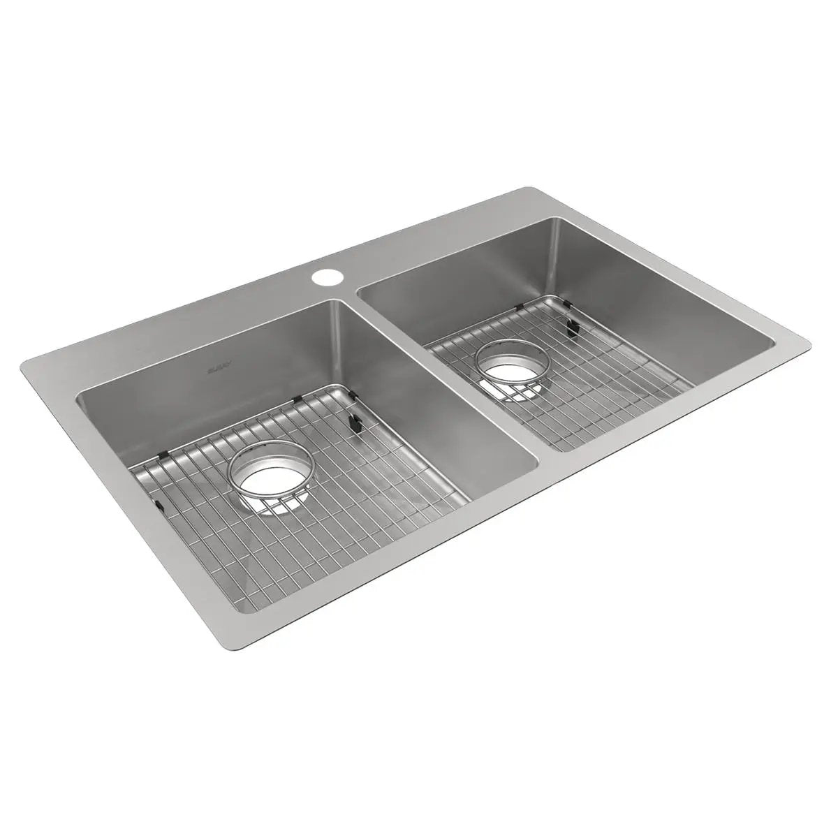 Elkay Crosstown 18 Gauge 33" x 22" x 6", Equal Double Bowl Dual Mount ADA Sink Kit by Elkay