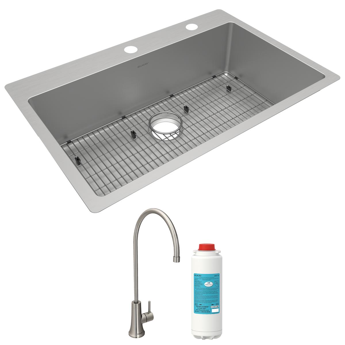 stainless steel single bowl dual mount sink kit