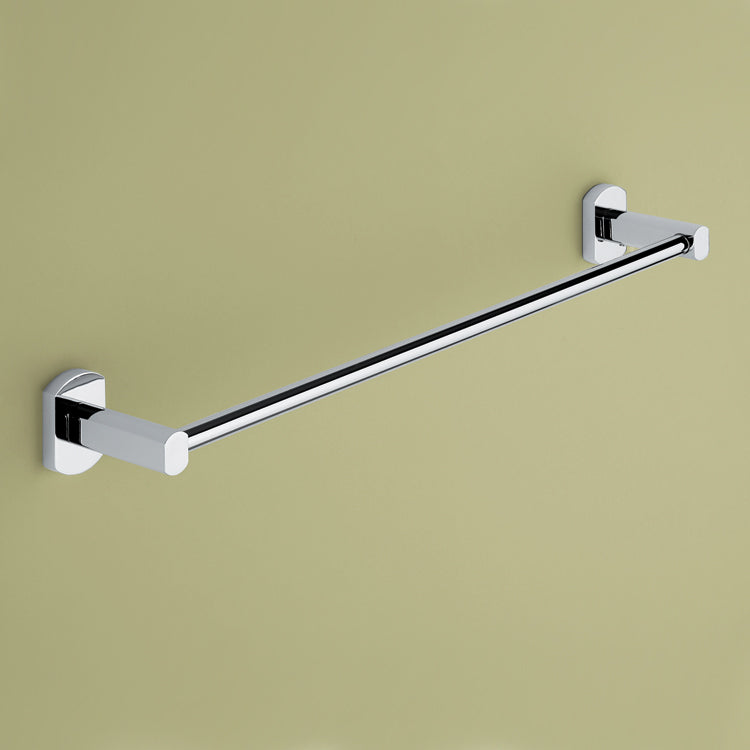 polished chrome towel bar