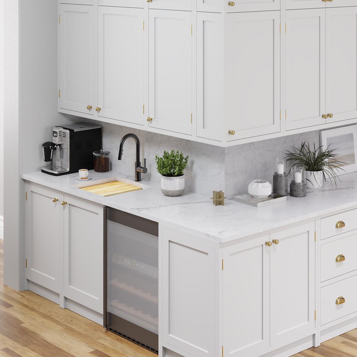 polished satin single bowl undermount sink kit