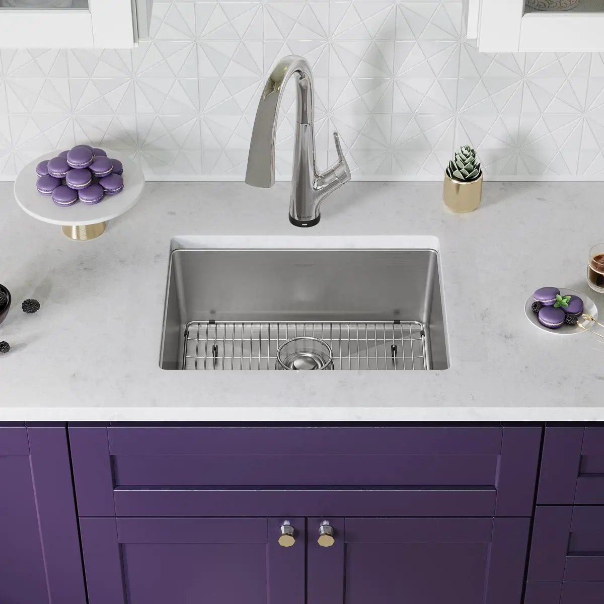 stainless steel single bowl undermount sink kit