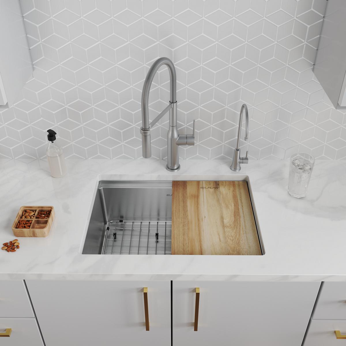 stainless steel single bowl undermount sink kit