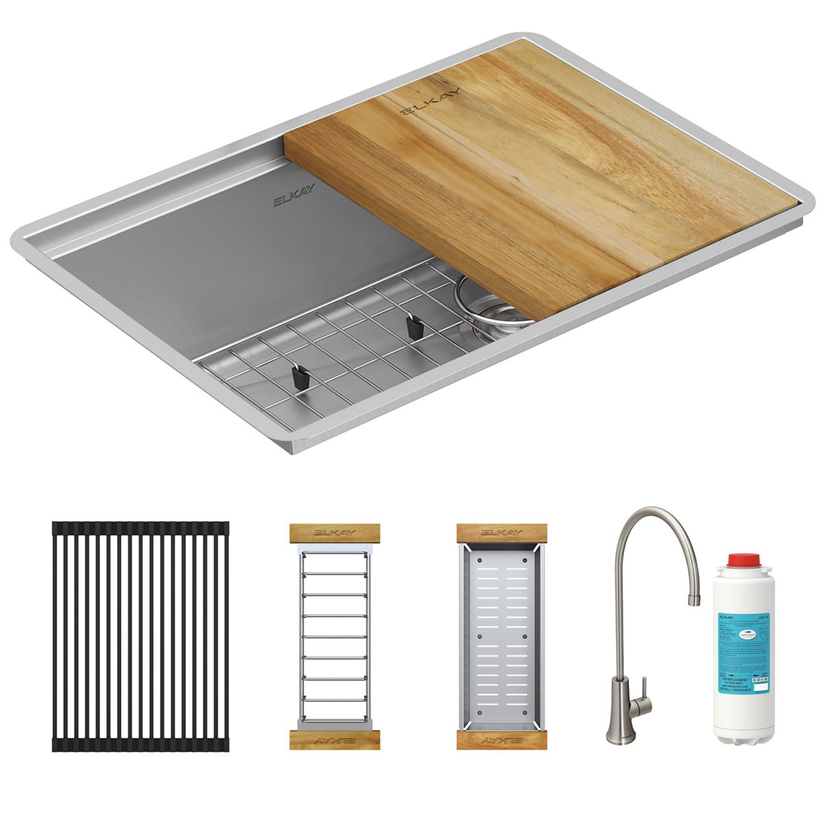 stainless steel single bowl undermount sink kit