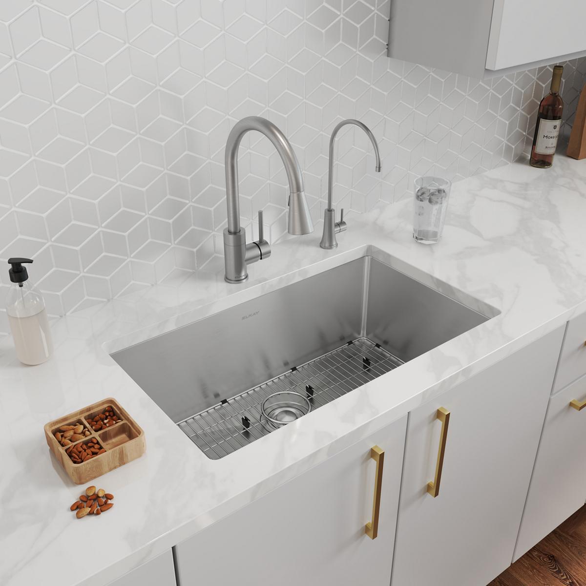 stainless steel single bowl undermount sink kit