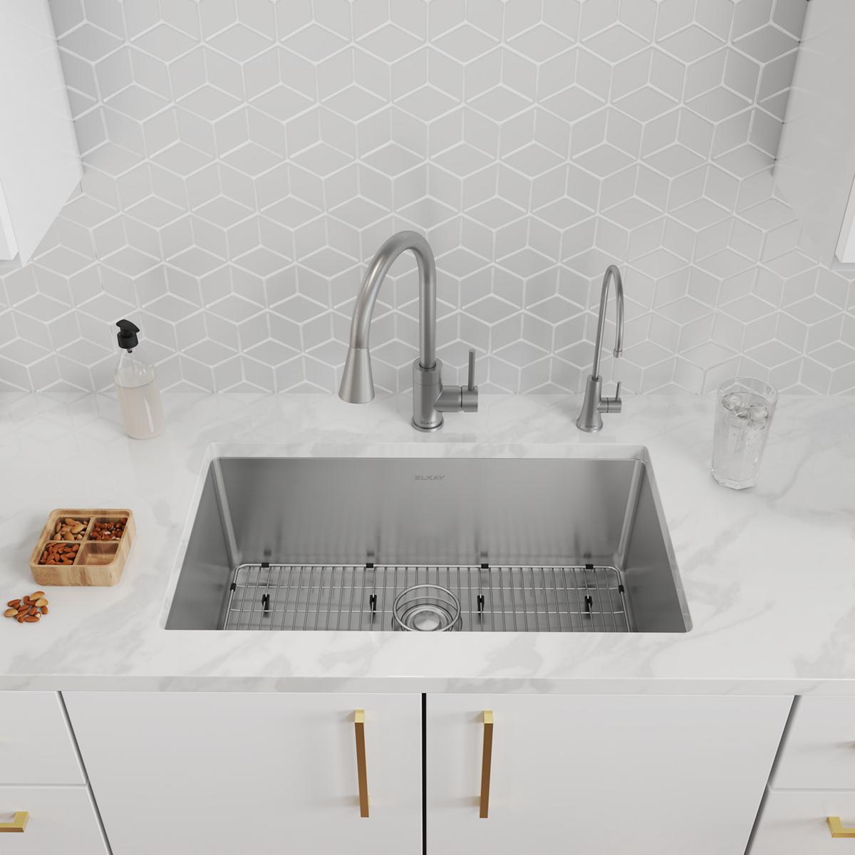 stainless steel single bowl undermount sink kit