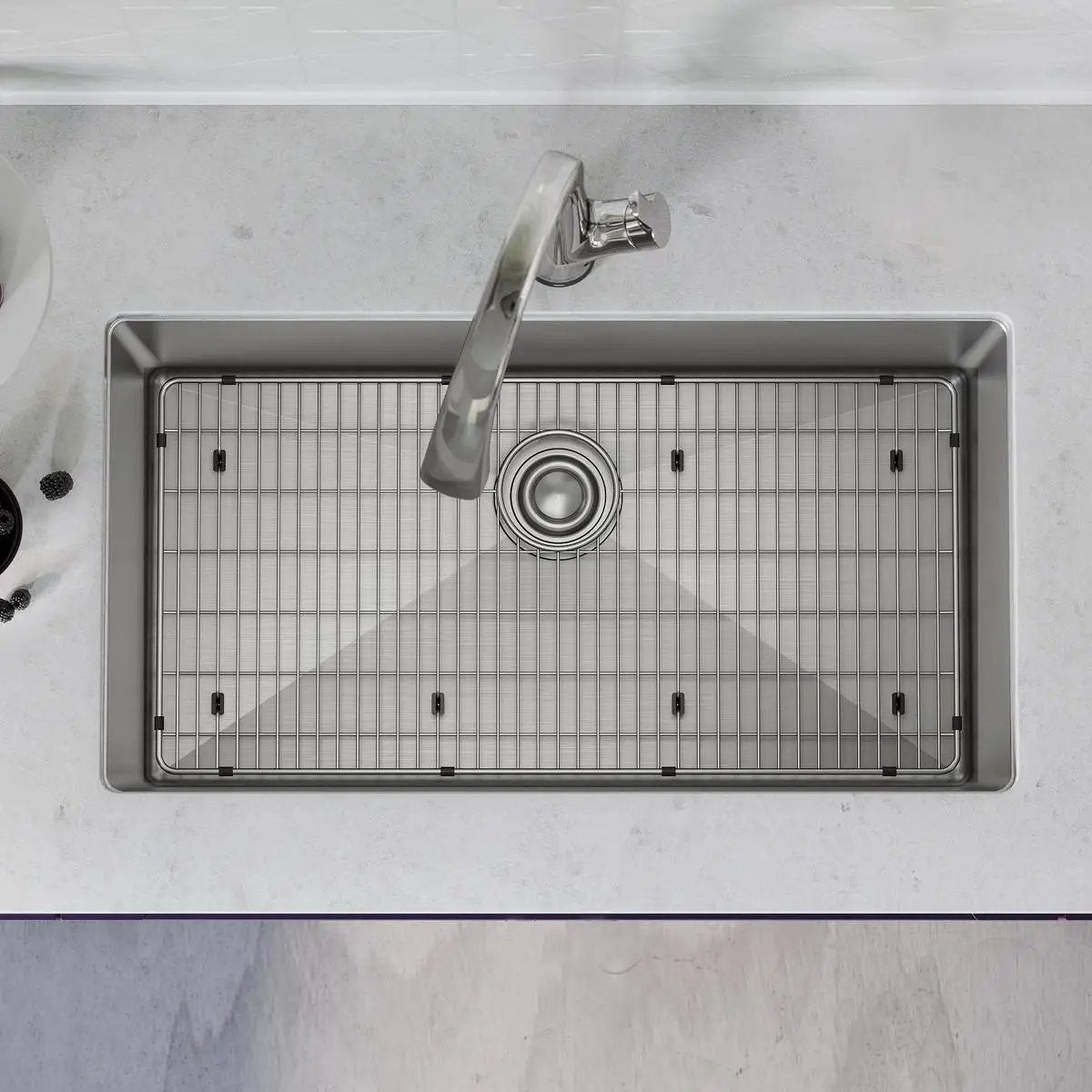 stainless steel single bowl undermount sink kit