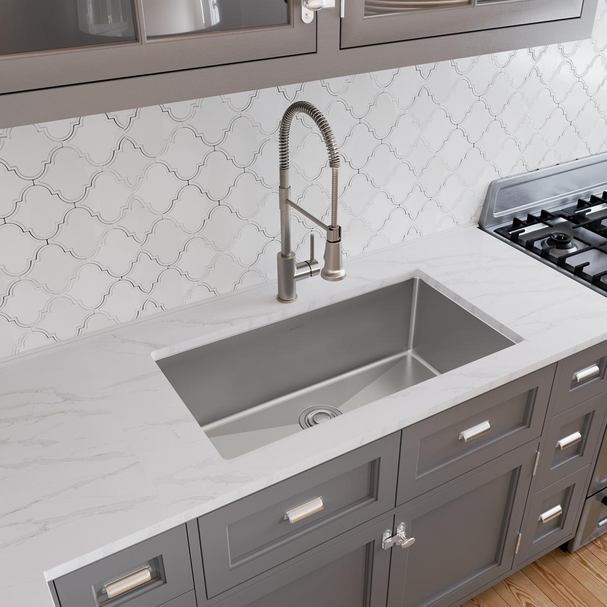 polished satin single bowl undermount sink