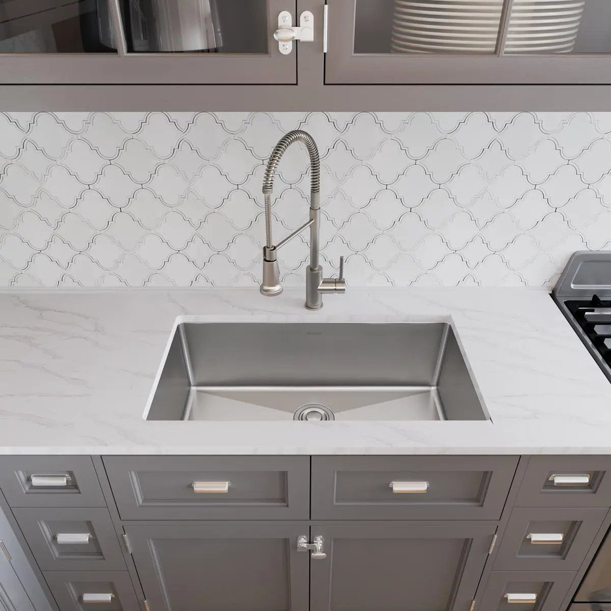 polished satin single bowl undermount sink