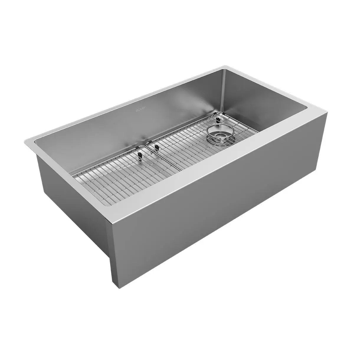 polished satin single bowl tall farmhouse sink kit