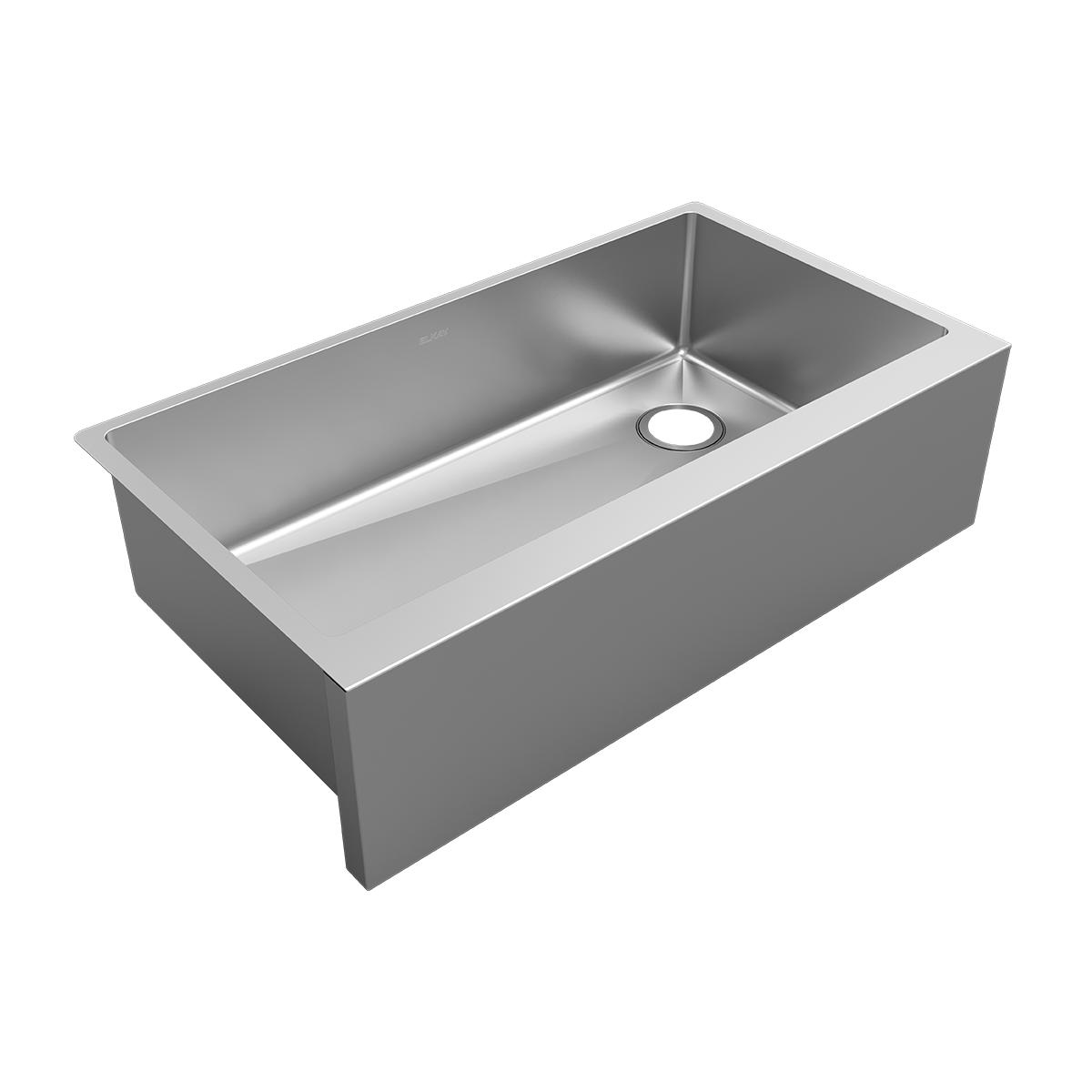 polished satin single bowl tall farmhouse sink
