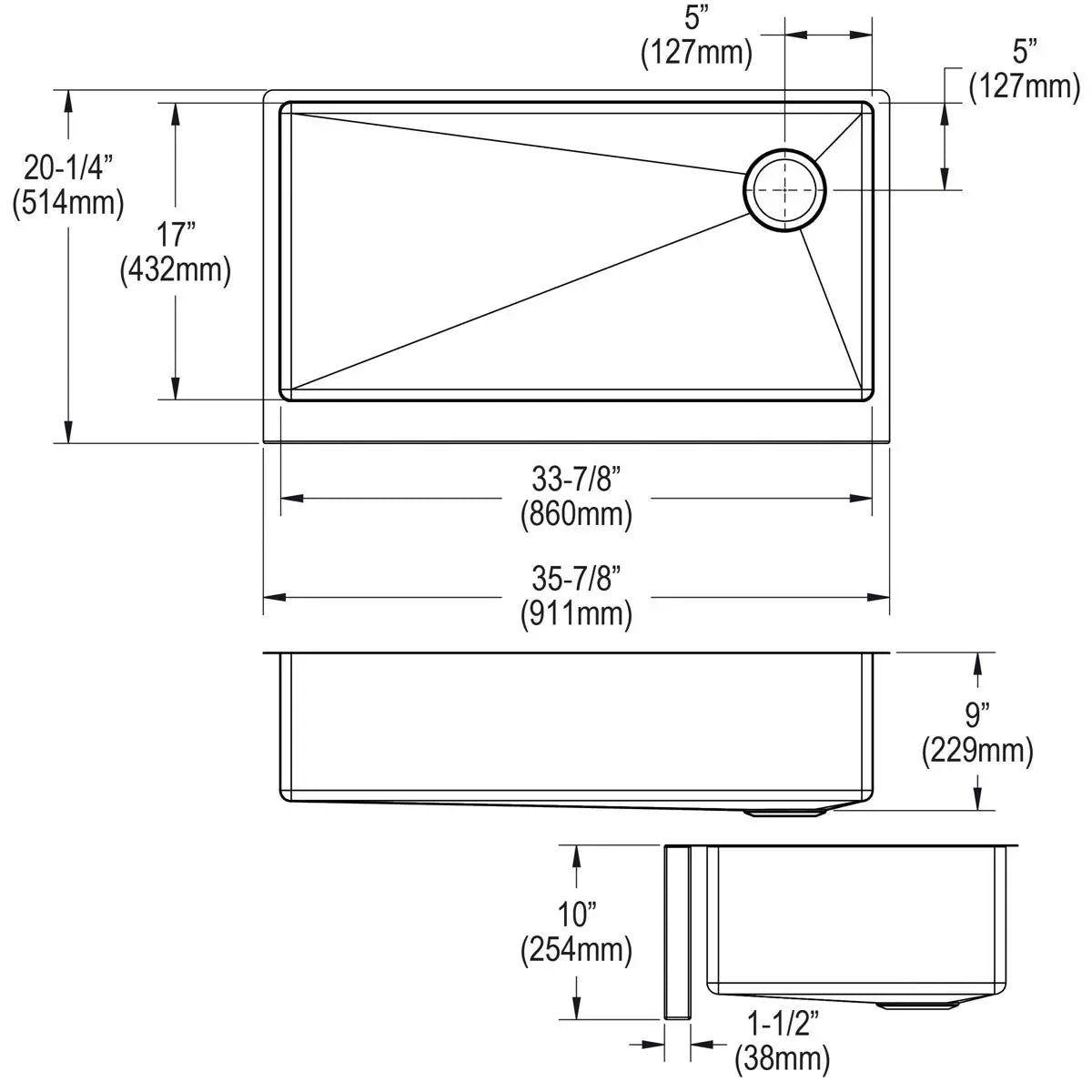 polished satin single bowl tall farmhouse sink kit