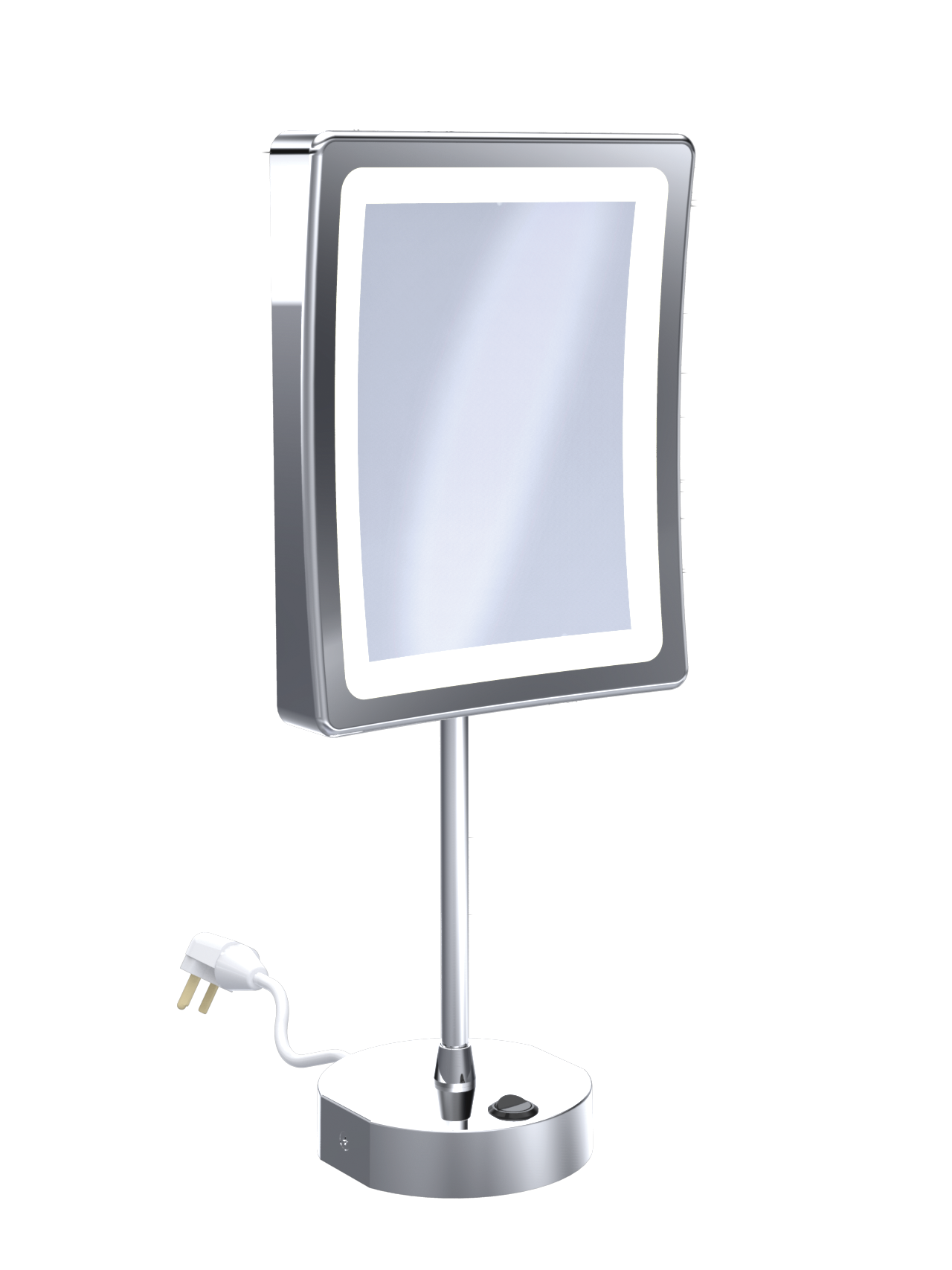 polished chrome mirror