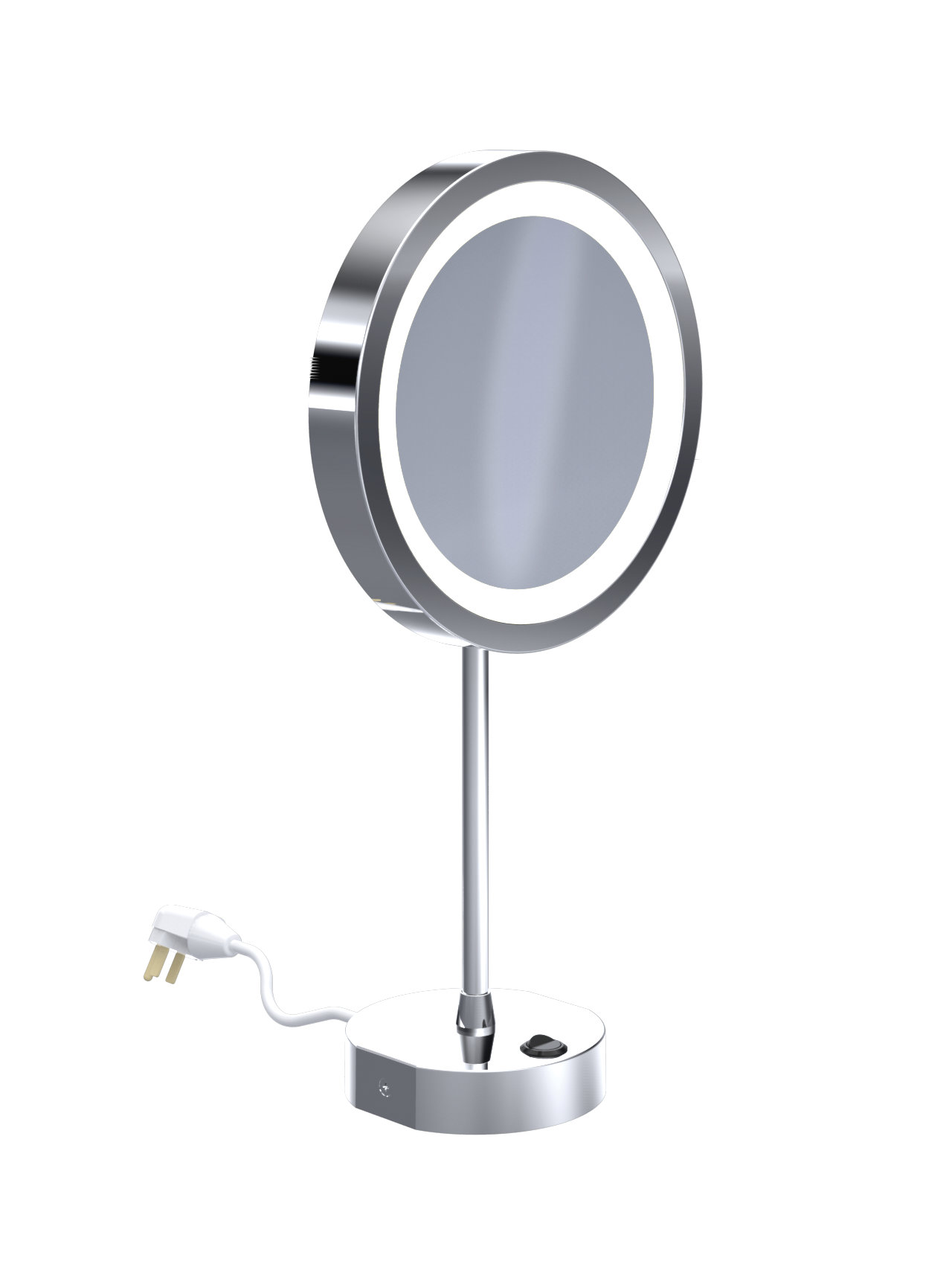 polished chrome mirror