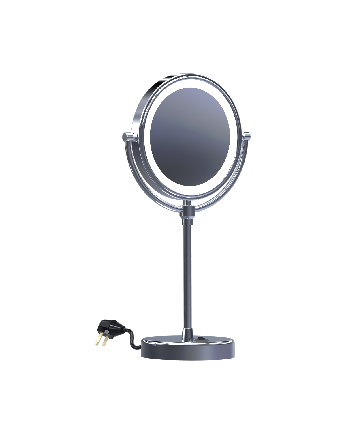 polished chrome mirror