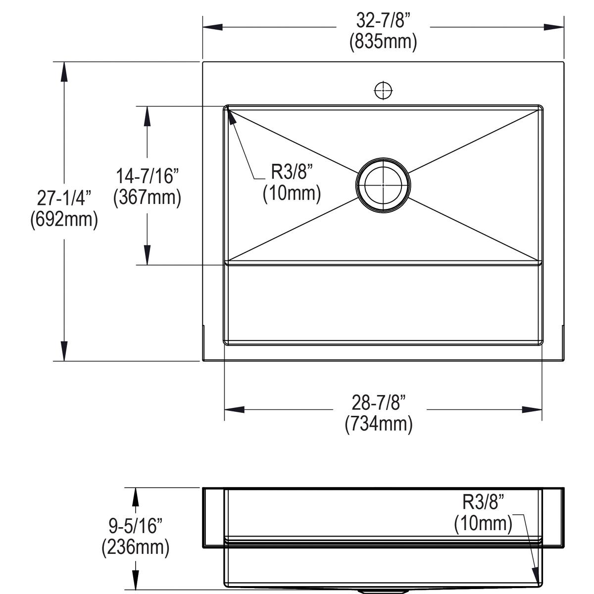 polished satin single bowl farmhouse ada workstation sink