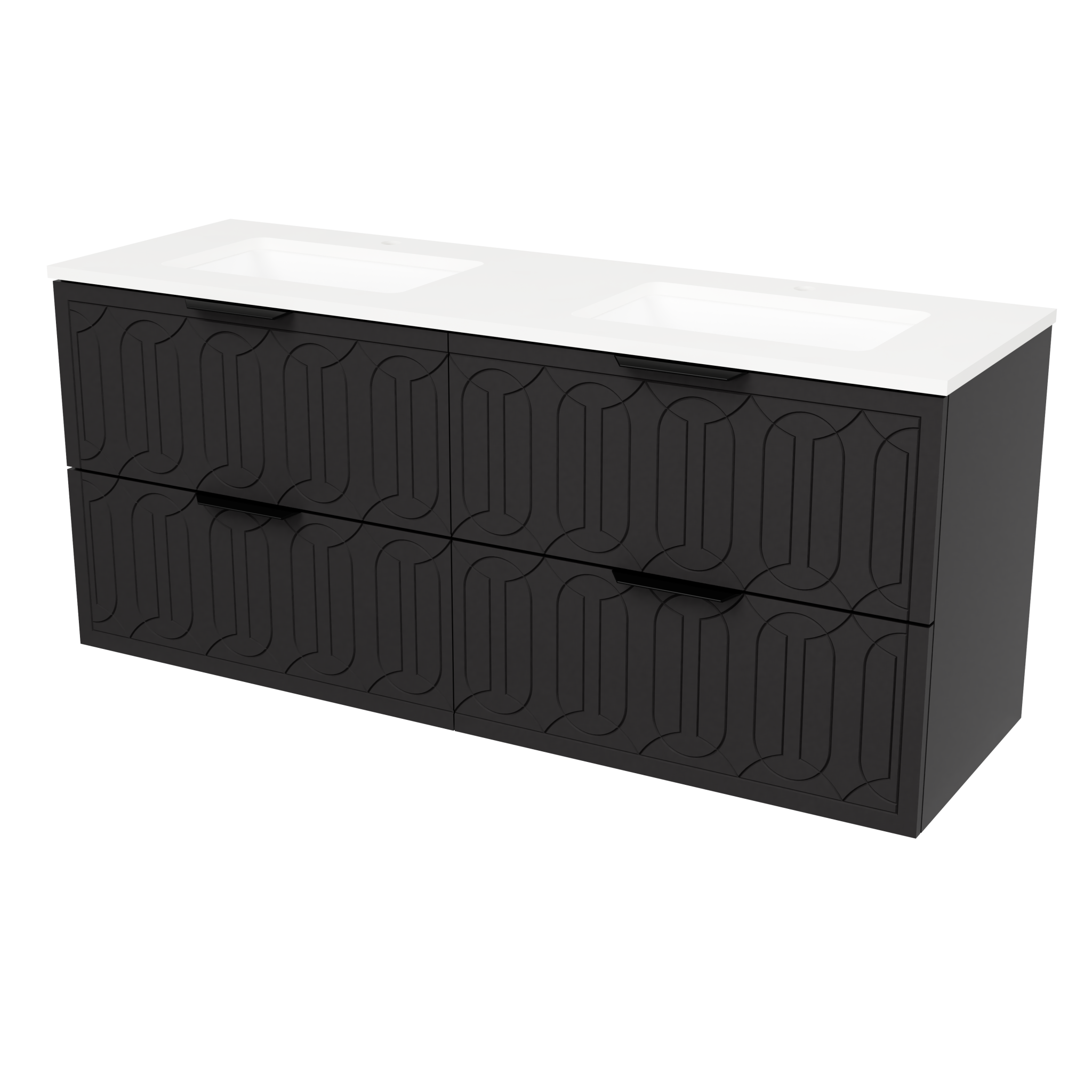 black satin vanity