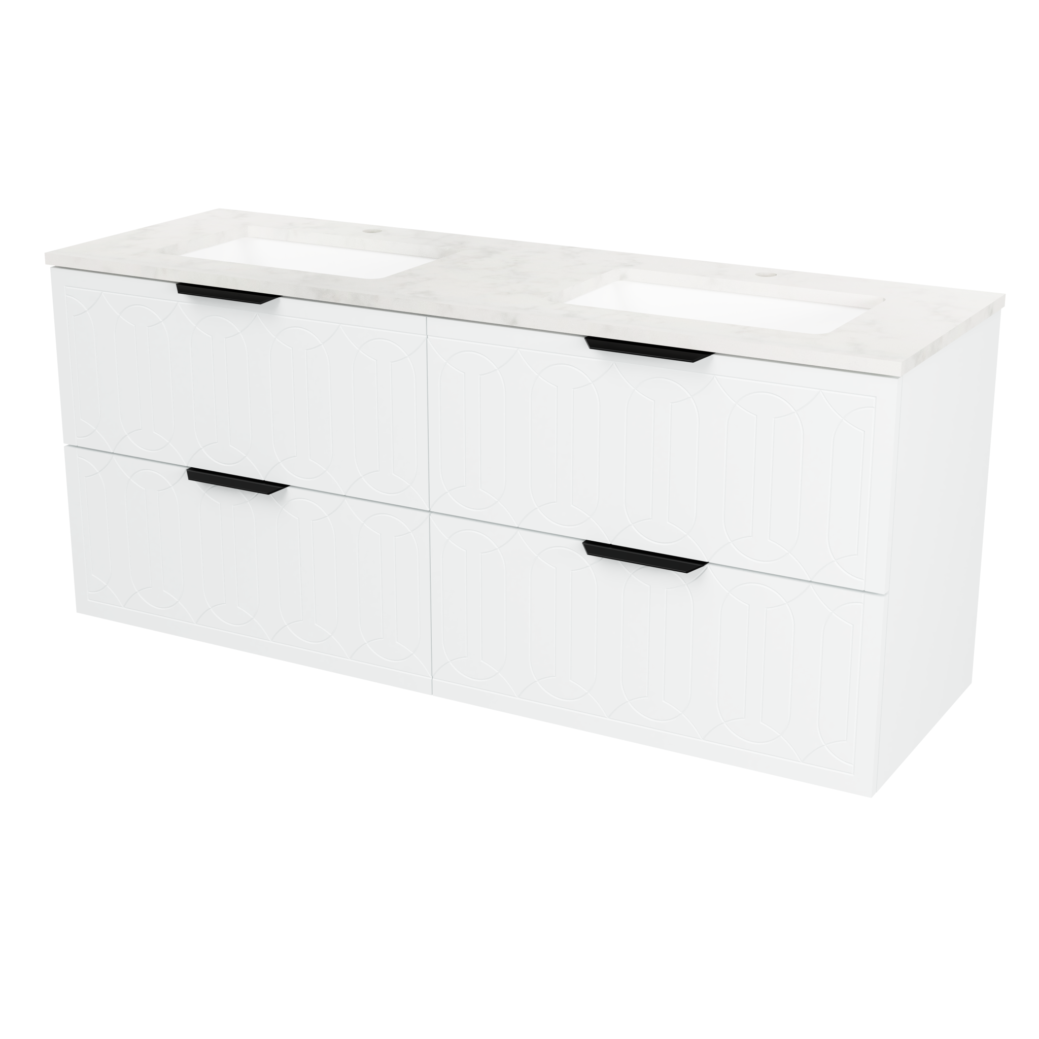 Timberline Elenora 60 inch Wall Hung Vanity Set by Timberline
