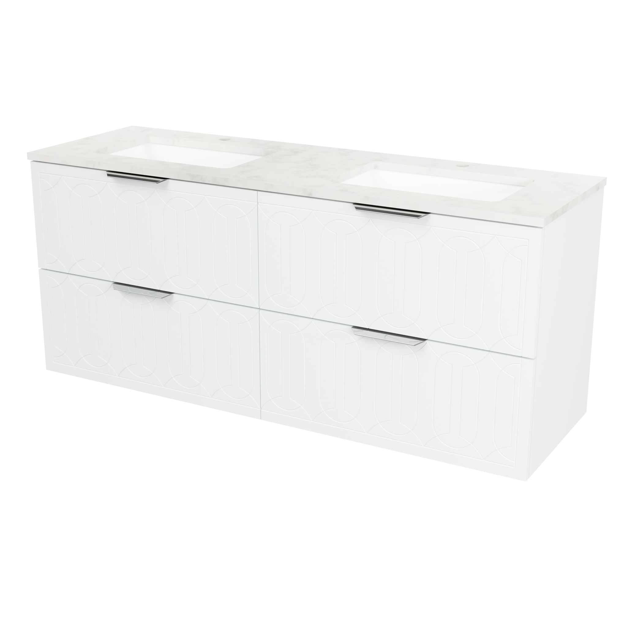 Timberline Elenora 60 inch Wall Hung Vanity Set