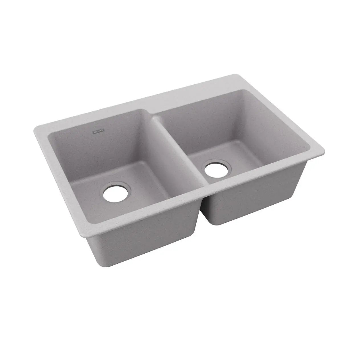 Elkay Quartz Classic 33" x 22" x 9-1/2" Offset Double Bowl Drop-in Sink by Elkay
