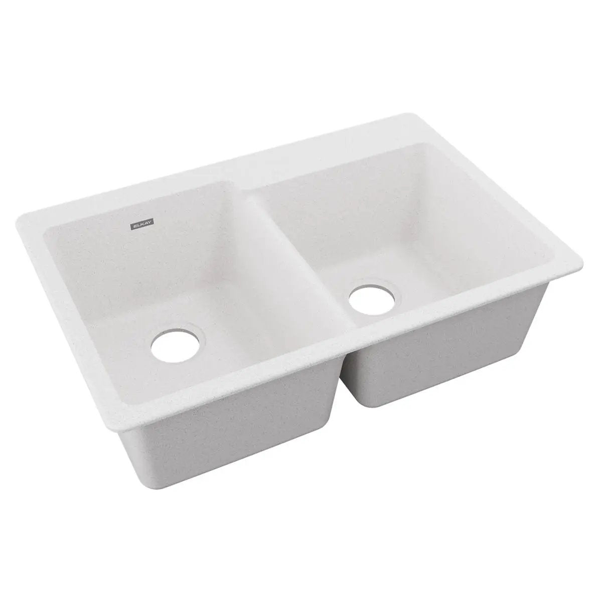 Elkay Quartz Classic 33" x 22" x 9-1/2" Offset Double Bowl Drop-in Sink by Elkay