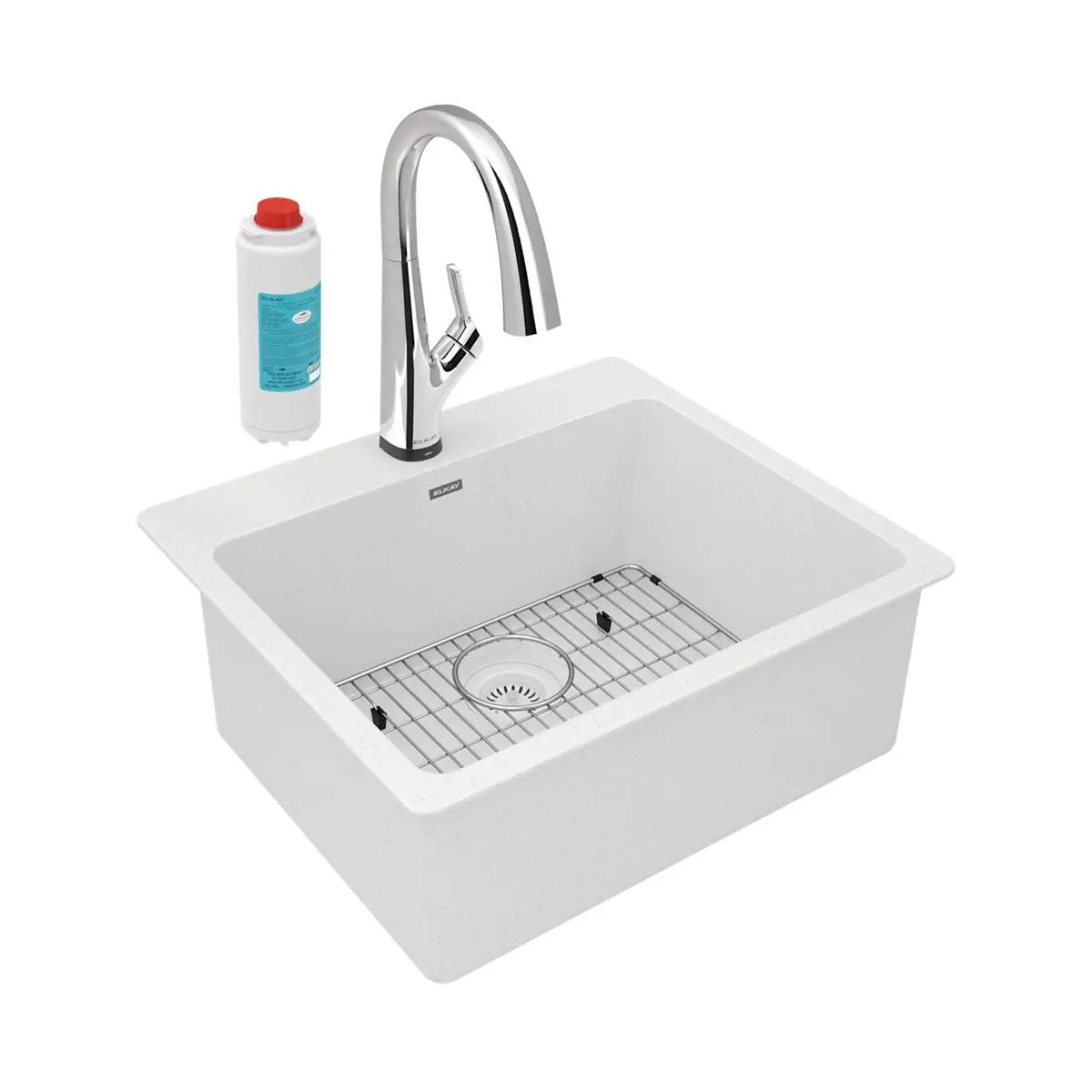 black single bowl drop-in sink kit