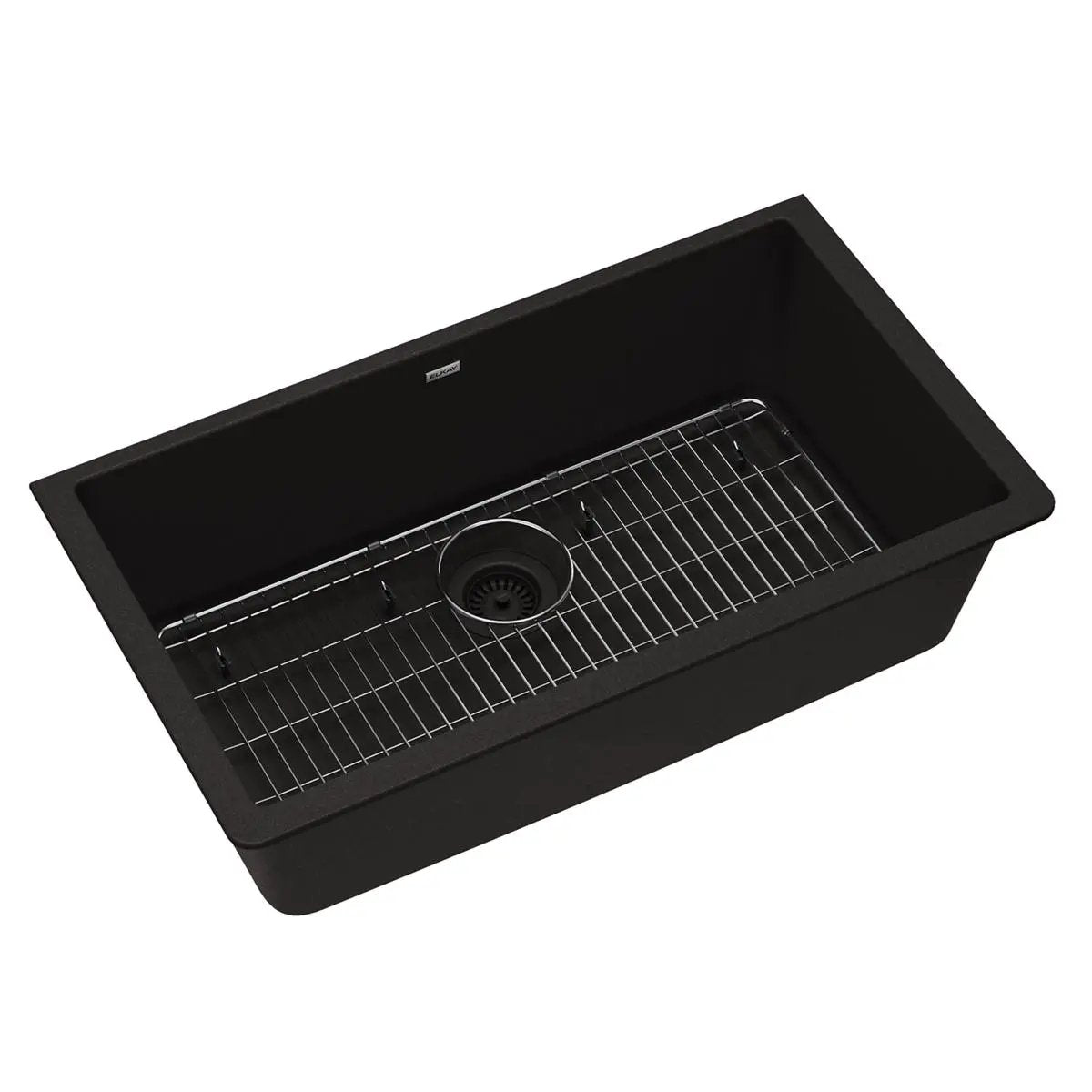 black single bowl undermount sink kit
