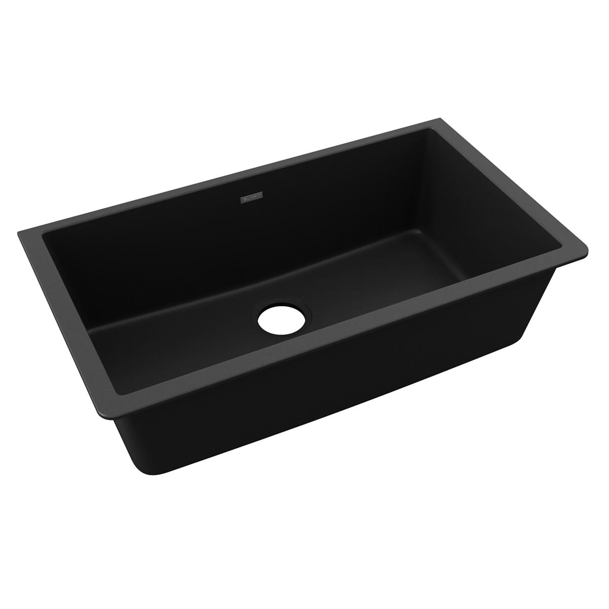 black single bowl undermount sink