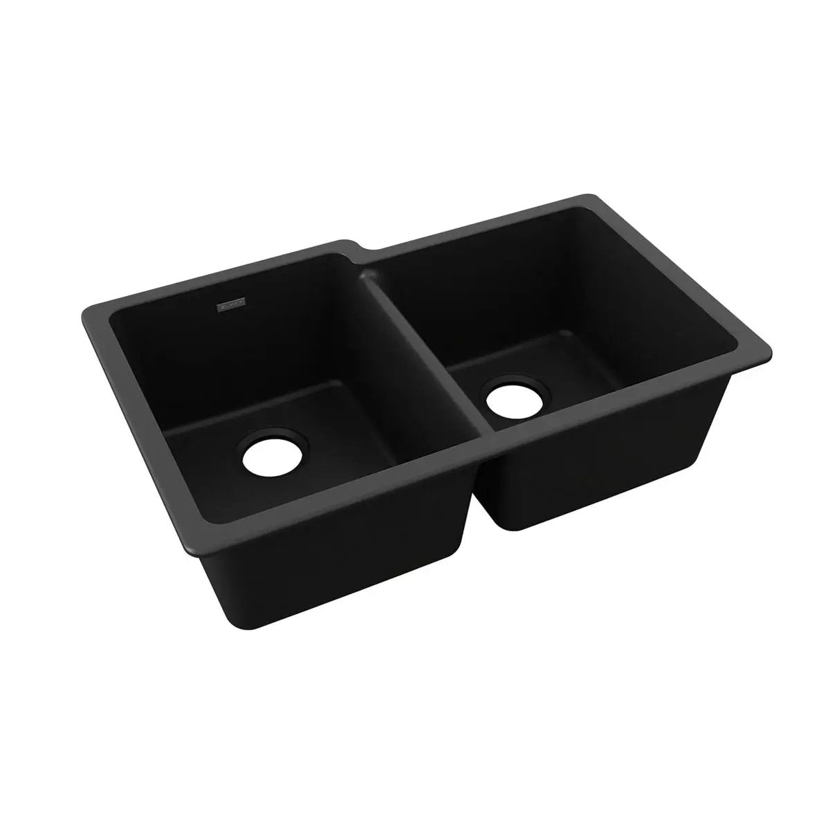 black double bowl undermount sink