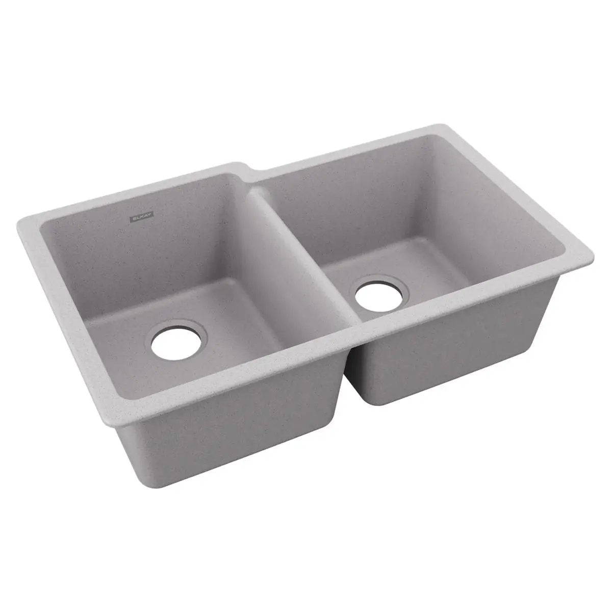 Elkay Quartz Classic 33" x 20-1/2" x 9-1/2" Offset Double Bowl Undermount Sink by Elkay