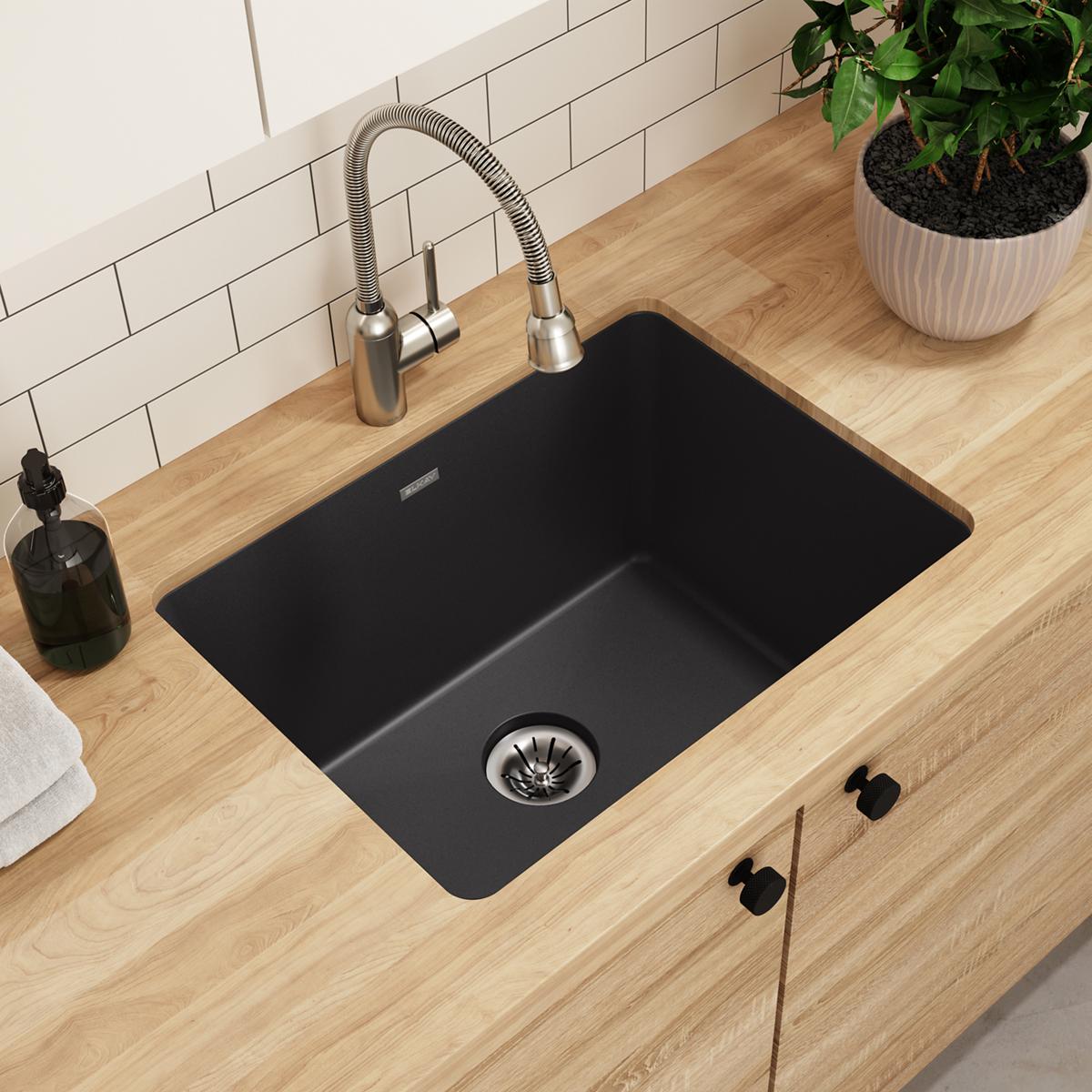 black undermount laundry sink