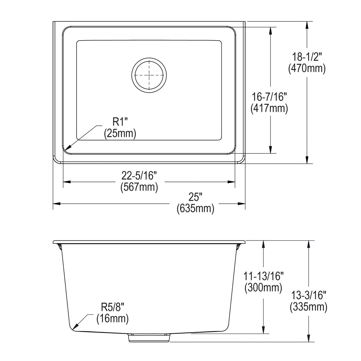 black undermount laundry sink